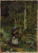 Laura Theresa Alma-Tadema With a Babe in the Woods oil painting